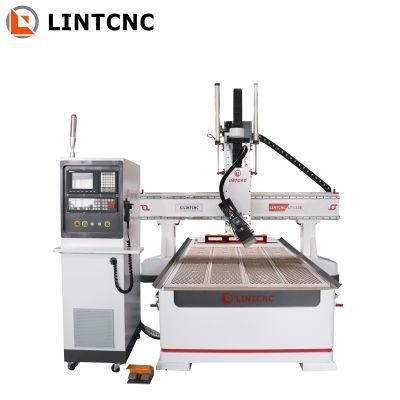 Linear Wood Atc CNC Router Machine Automatic Rotating Spindle 9kw 1325 9020 Vacuum Table MDF Acrylic Plywood Metal Stone Servo Motor