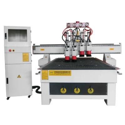 Configuration Upgrade Multi Head Fully Automatic Wood Plywood CNC Router Cutting Engraving Machine