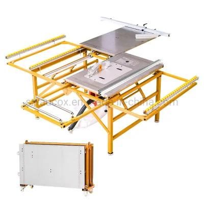 Small Folding Double Blade Panel Saw Portable Sliding Table Saw Machine