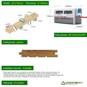 Solid Wood Floor Click Joint Multifunction Woodworking Machine Inverter Feeding