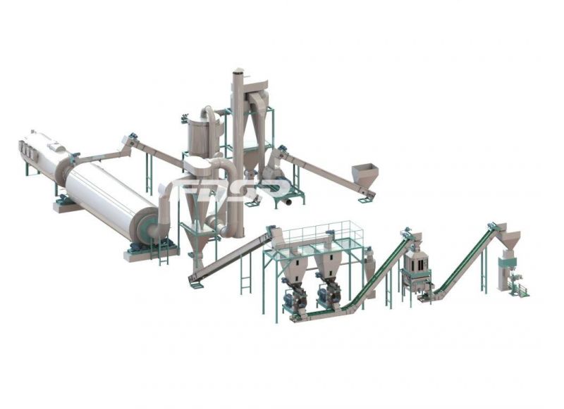 4-6 T/H Crop Waste Pellet Production Processing Line