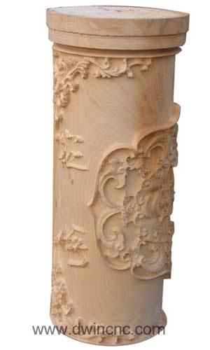Multihead Stone Wood Pillar Engraving CNC Router