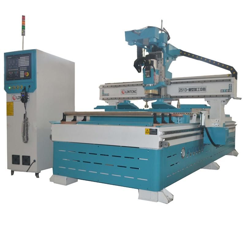 Automatic Tools Changer 1325 CNC Router Furniture Board Cutting Machine with 9.0kw Atc Spindle