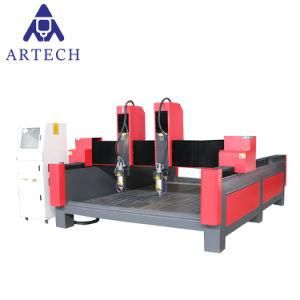 Double Heads Water Cooling Spindle Stone Carving CNC Router/Stone Cutting Machinery