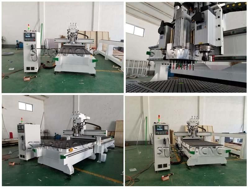 1325 1530 2030 2040 CNC Router Automatic 3D Wood Carving Drilling Machine Double Head