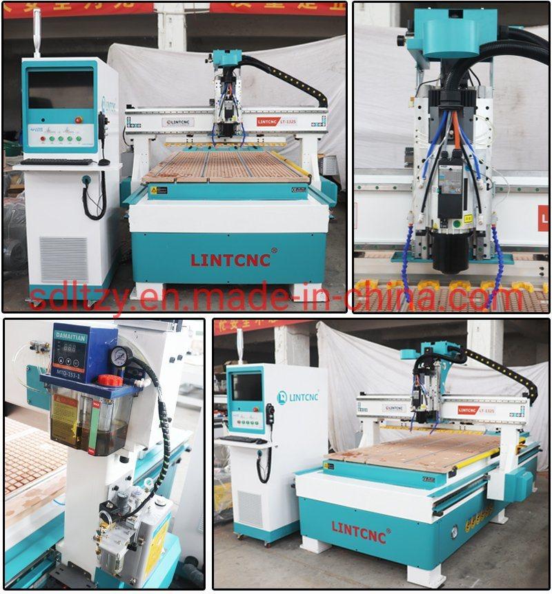 9kw Atc Router CNC Milling Machine Vacuum Table Three Phase Wooden Door Cabinet Furniture 1325 2030 with Linear Tool Magazine Woodworking