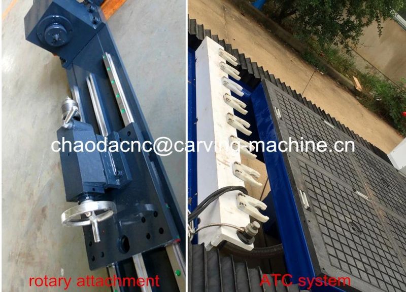 CNC Router with 4 Axis 180 Degree for 3D Carving