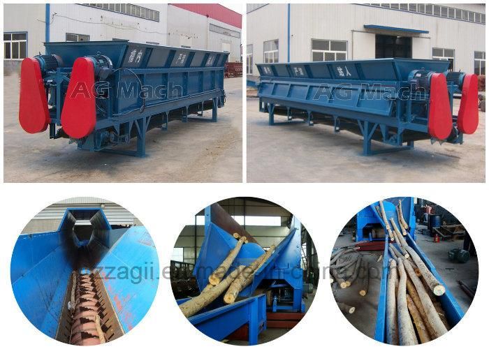 Double Roller Wood Skin Peeler Tree Debarker Machine for Sale