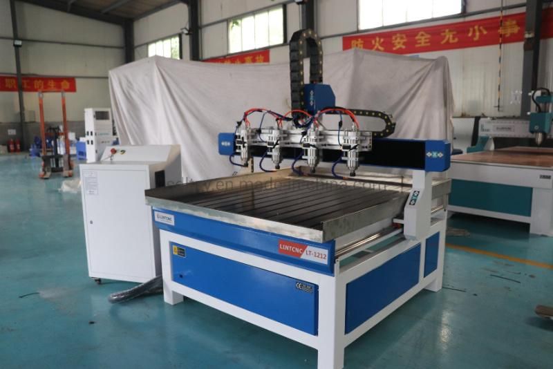 6090 6012 1212 CNC Router 4 Axis Wood Cutting Engraving Machine with 2.2kw Water Cooling Double Head