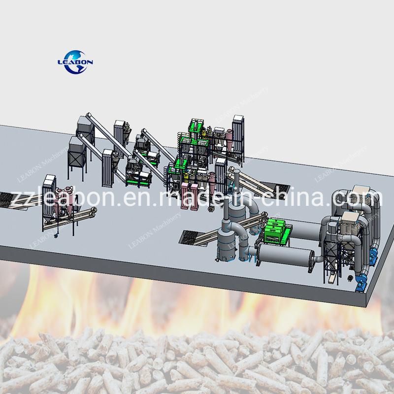 500-2000kg/H Biomass Wood Pellet Production Line Machines/Complete Biomass Pellet Plant