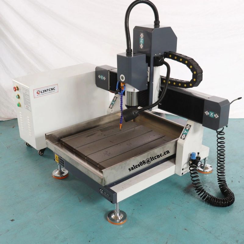 Desktop CNC 6060 4040 3kw Spindle Hardwood Cutting Carving Router Mach3 Control with Cast Iron Frame Equipment