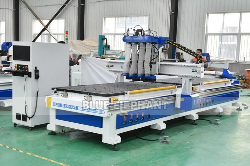 New Wood Carving CNC Router with Rotary, 1325 4 Spindles Pneumatic Tool Changing Woodworking CNC Router