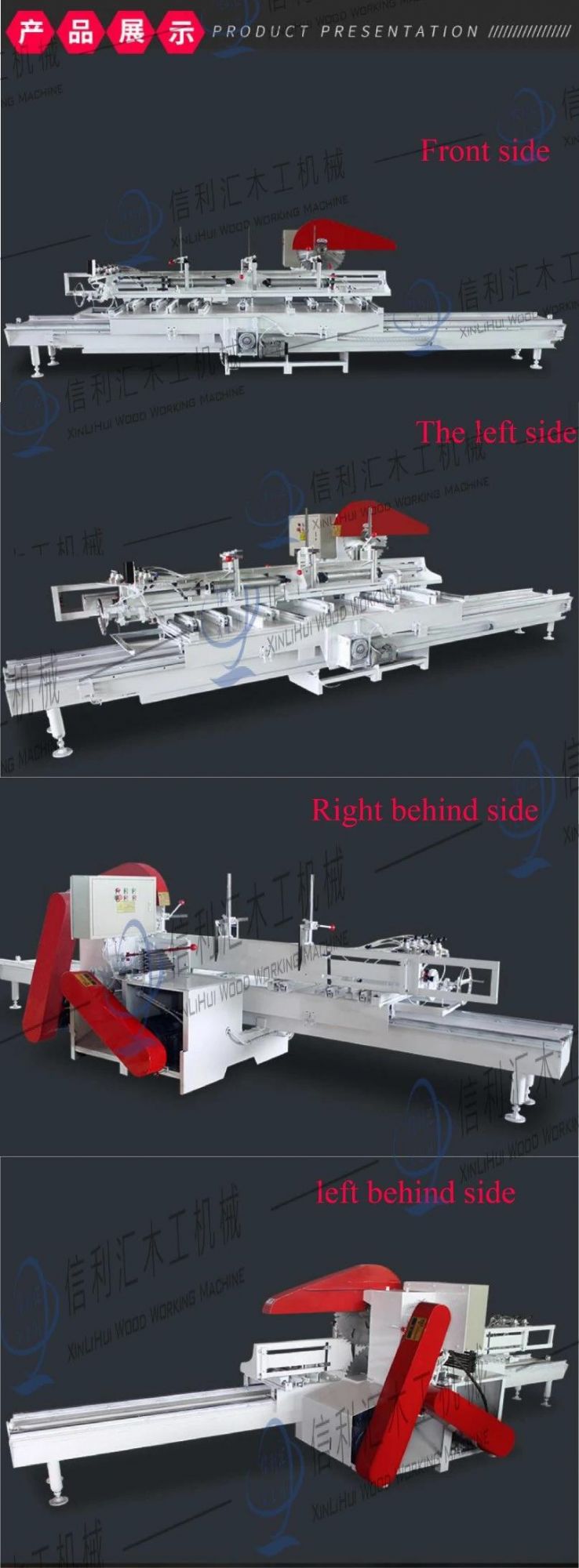 Double Blades Sliding Table Circular Sawmill Machine Log Cutting Circular Saw Table Circular Sawmill Round Logs Planks Cutting Saw Mills Woodworking Machine