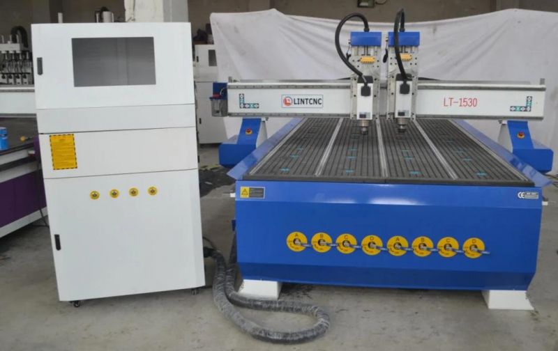 Wood Carving Milling Double Spindle CNC Router Machine for Furniture