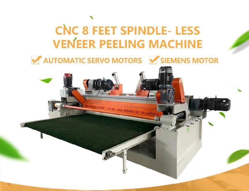 Plywood Making Machine Spindle-Less Veneer Rotary Peeler Heavy Duty 4 FT Veneer Peeling Machine