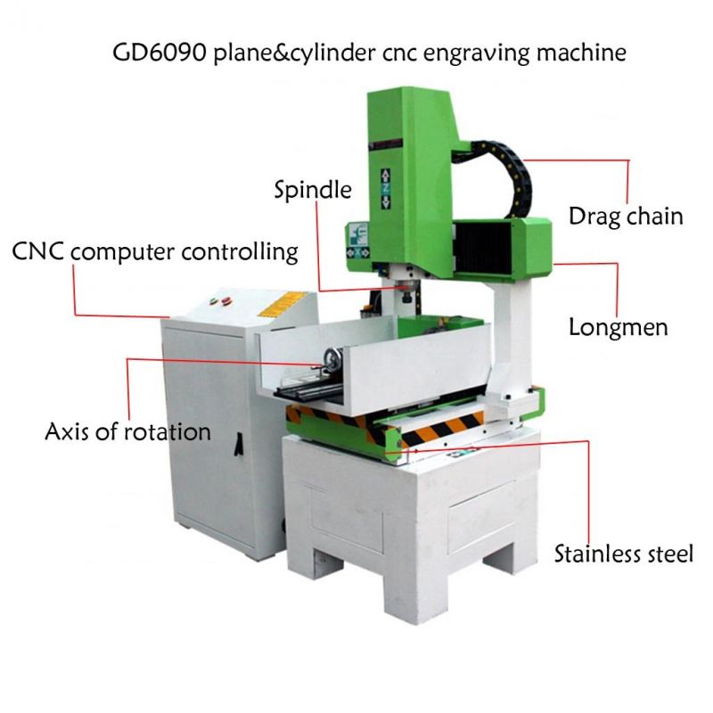 High Quality Small 3 Axis Desktop CNC Router 6090 Wood Jade Stone Carving Machine
