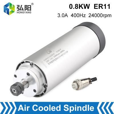 Hqd Milling Spindle 800W Er11 Air-Cooled Spindle Motor 220V Diameter 65mm for CNC Router Woodworking DIY Engraving and Milling