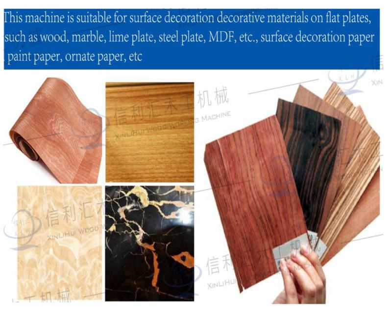 Woodworking Automatic Paper Sticking Machine/ Woodworking Double Side Paper Laminating Line/ Wood Surface Decorating Machine