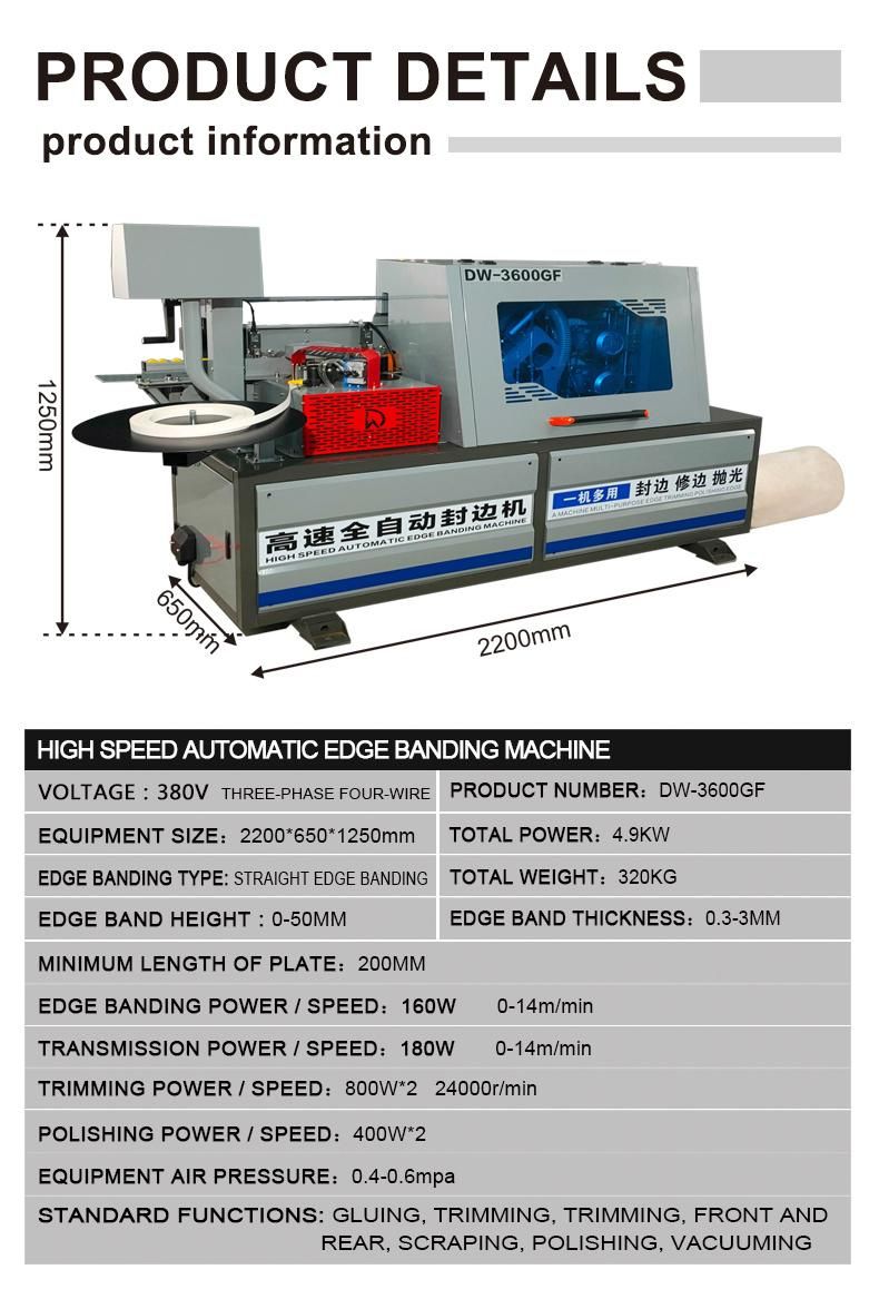 Dw3600 Small Compact Auto Edge Bander Auto Edge Banding Machine