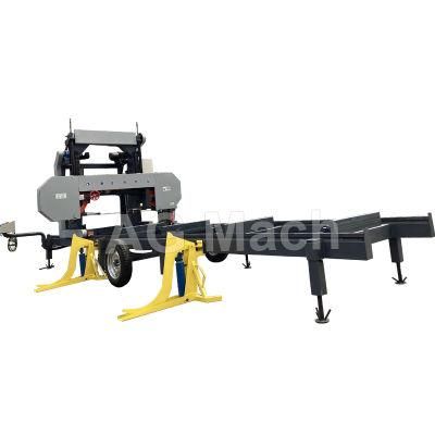 Woodworking Portable Horizontal Log Cutting Band Saw Machine Wood Band Sawmill