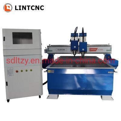 2 Spindles Single Phase 4X8FT Wood CNC Router 1325 1530 2.2kw 3.0kw 4.5kw Dual Heads Woodworking Machine Plastic Plywood MDF Metal 2130 2030