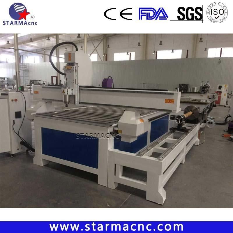 1300*2500mm Woodworking CNC Router Machine with 500mm Diameter Rotary