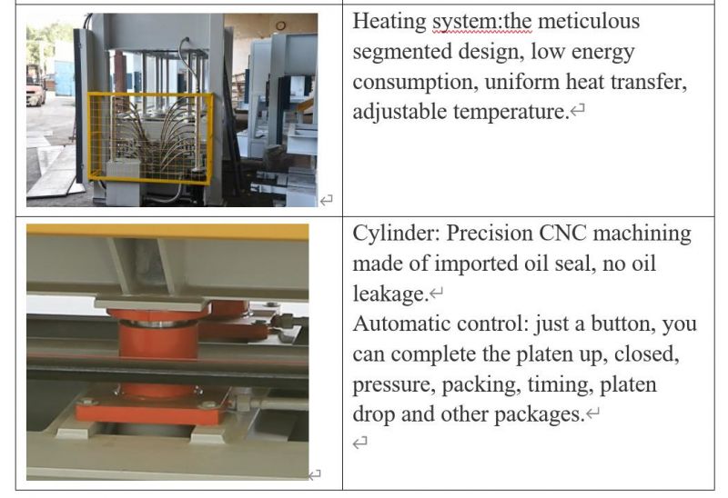 Wood Working Machinery Hot Oil Press Hydraulic 3 Daylights Hot Press Machine