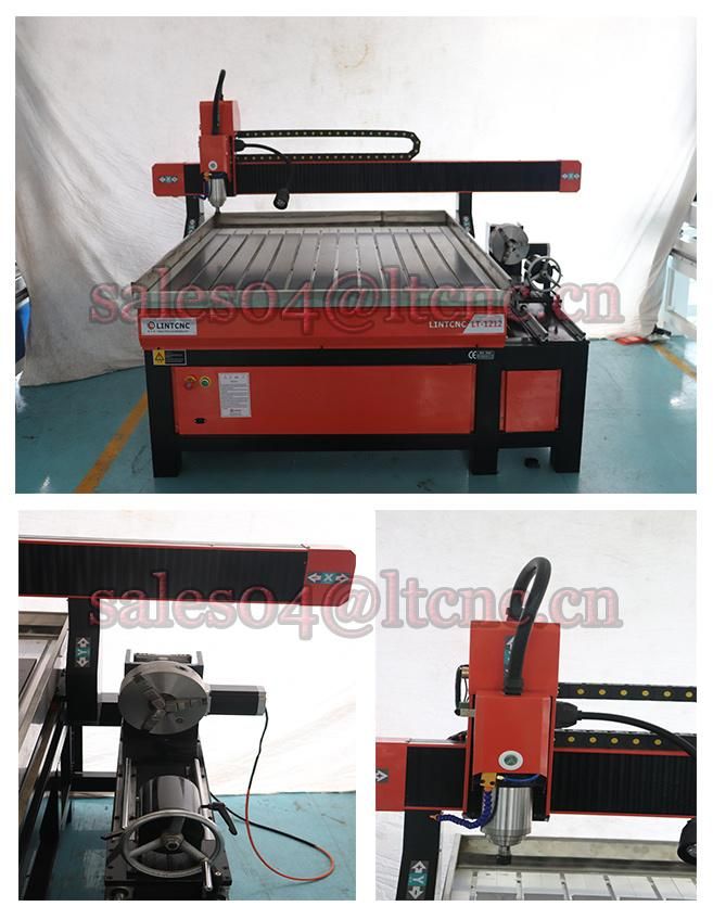 1212 CNC Router Machine with Rotary Axis 2.2kw Mach3 Controller 1200X1200mm Engraving Machine