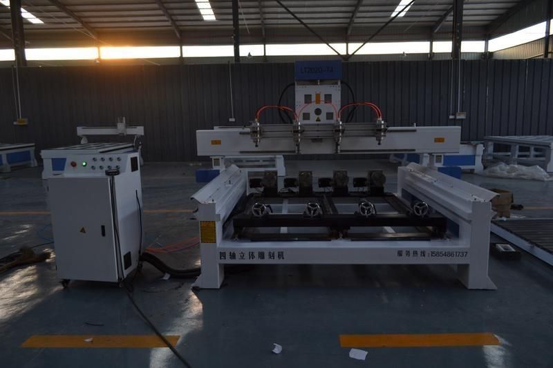Lowest Price 3D Woodworking 3 Head CNC Router Machine