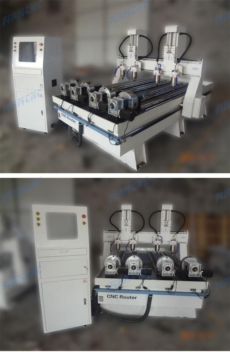 Four-Spindles Woodworking Cutting Engraving CNC Machining
