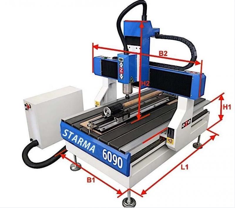 OEM ODM 3 Axis 4 Axis Desktop Mini CNC Router 6090 with Competitive Price