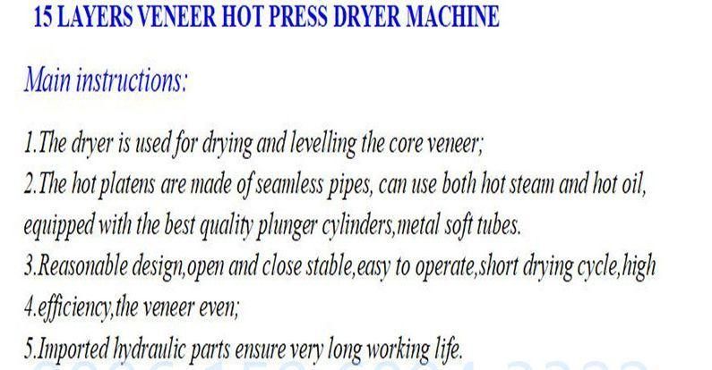 Plywood Core Veneer Dryer Machine 15 Layers