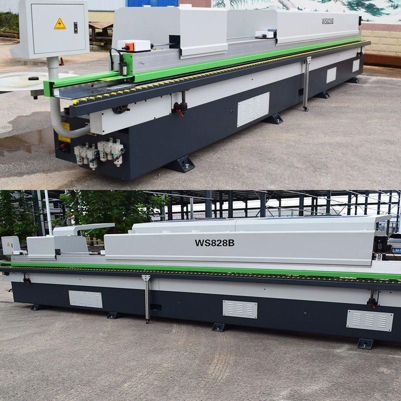 Woodworking PVC ABS Acrylic 8 Stages Pre Milling Straight Automatic Edge Banding Machine