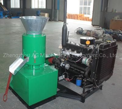 Small Portbale Diesel Engine Pellet Machine for Processing Forest Waste Wood