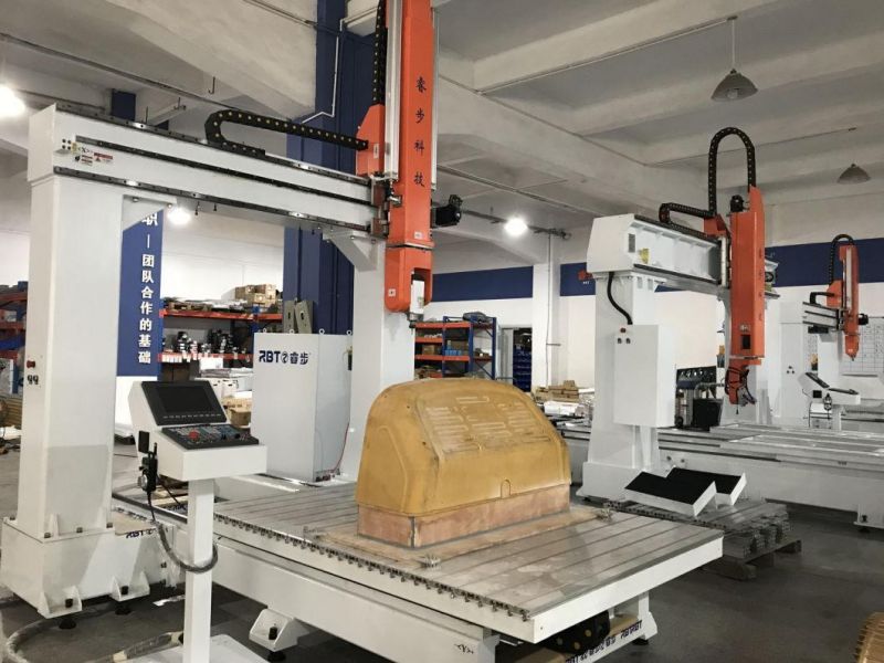 Rbt Double Working Table Woodworking Punching Driling Trimming CNC Machine