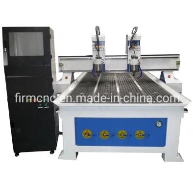 New CNC Woodworking Engraving Machine Two Heads Carving Router