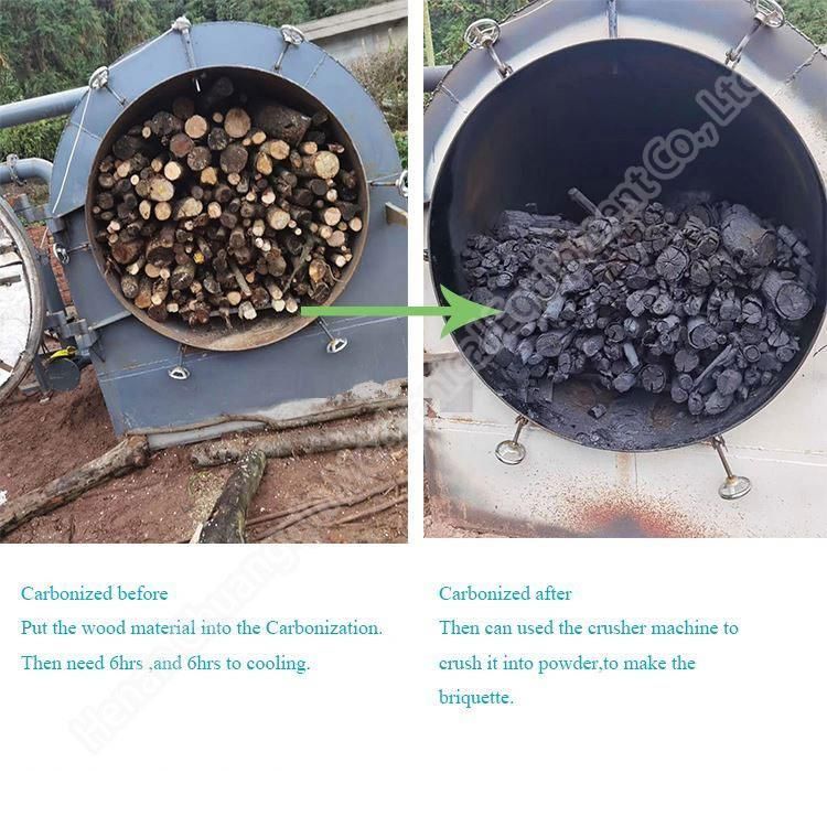 Walnut Palm Shell Wood Log Charcoal Carbonization Furnace Short Cooling Time Biochar Machine Wood Log Coconut Shell Charcoal Carbonization Furnace/Stove