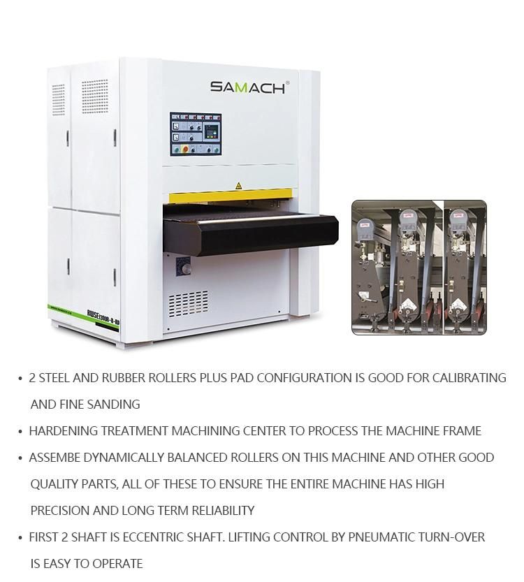 Woodworking Three Heads Wide Belt Sander Automatic Sanding Machine