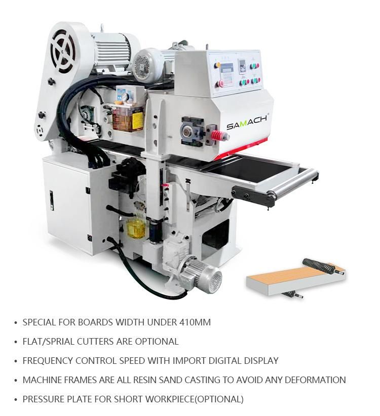 Double Side Planer Machine High Efficiency Wood Planer