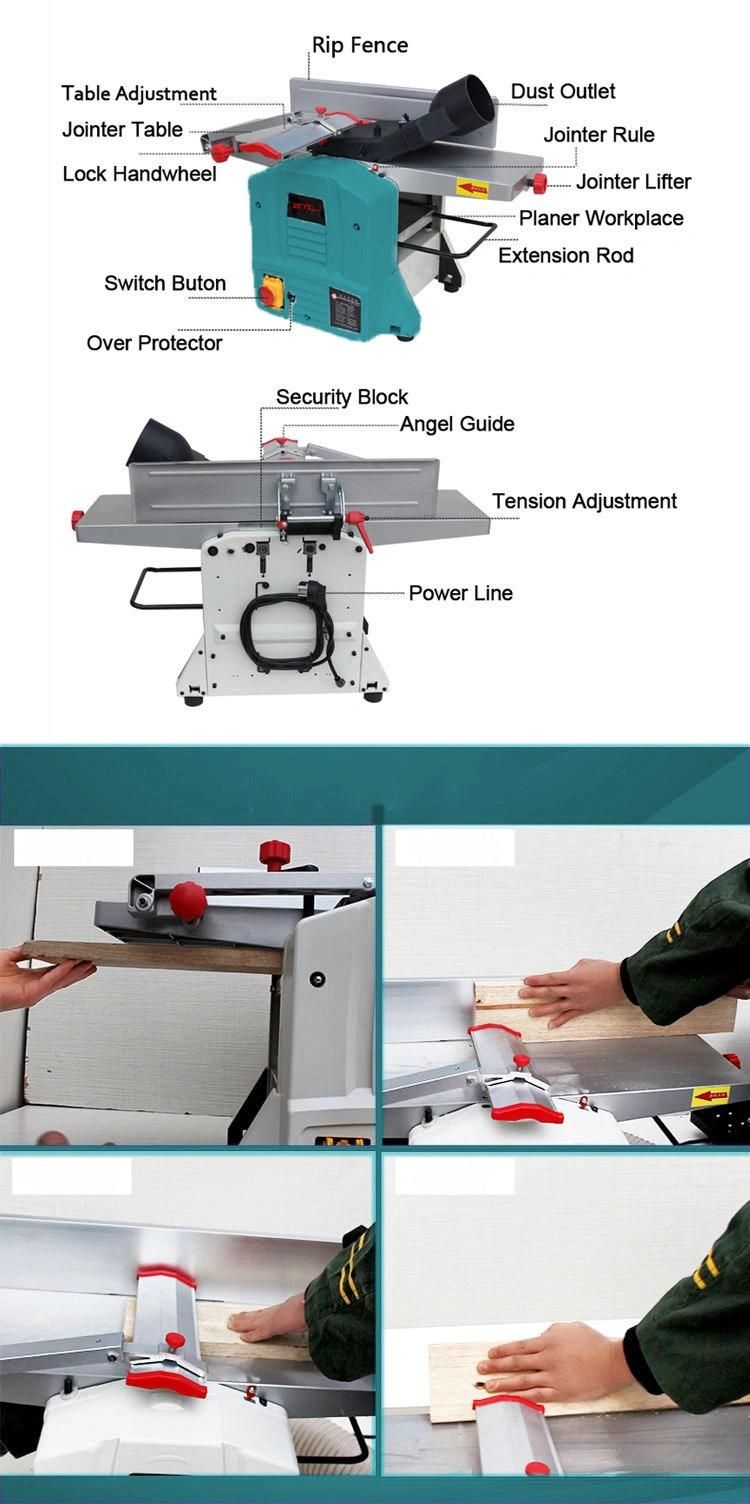 8-Inch 2 in 1 Jointer & Planer Combo Machine Wood Working Machinery Planer Thicknesser