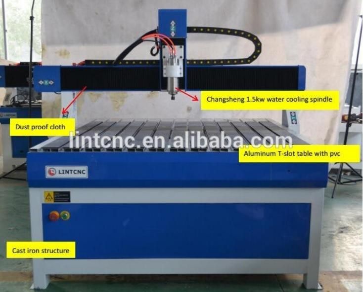 1224 CNC Router 4axis 2.2 Water Cooling Spindle 1200*2400mm 3D CNC Router with Water Tank
