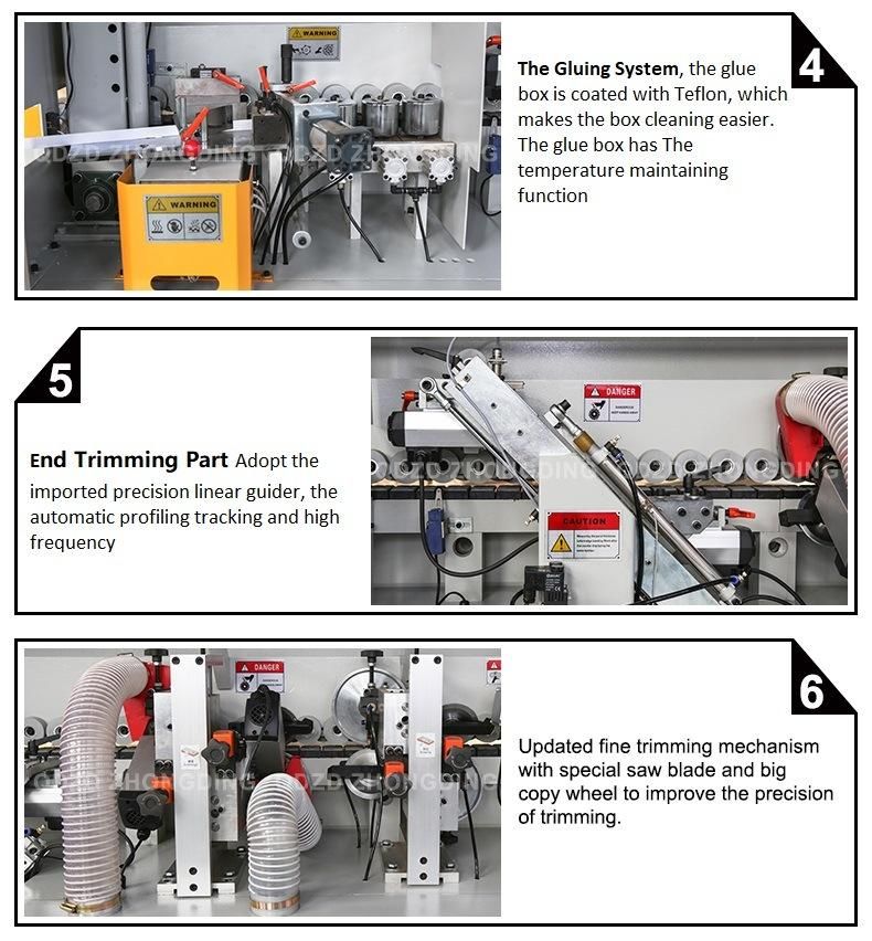 Woodworking PVC Automatic 7 Functions Edge Banding Machine with Pre-Milling