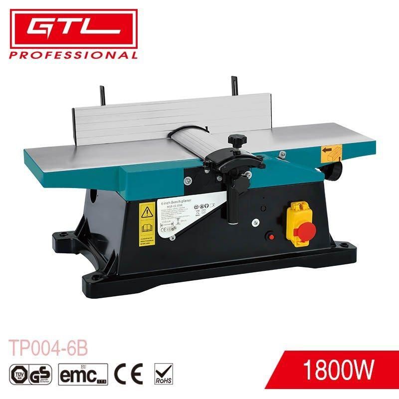 1800W Portable Electric Wood Planer 6" Bench Jointer Planer Thicknesser for Woodworking