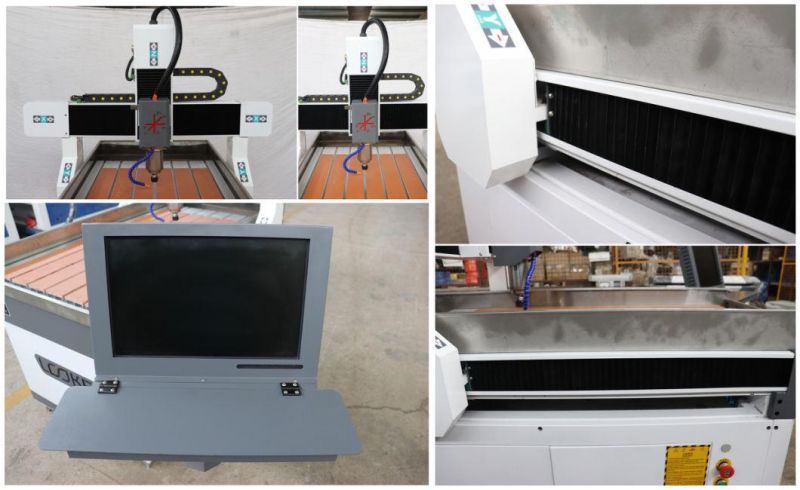 2020 New Design 600*600mm CNC Router Rotating Shaft Aluminum Mold Cutting Machinery