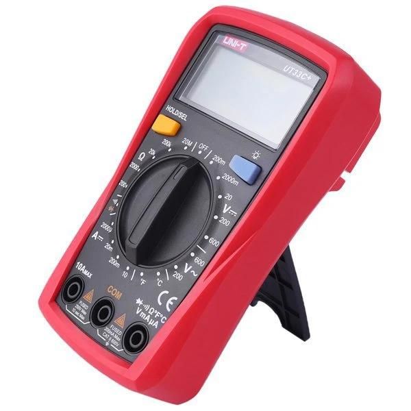 Black and Red, Plastic + Metal, Resistance Capacitance Temperature Pocket Multimeter, No Battery I263256A1