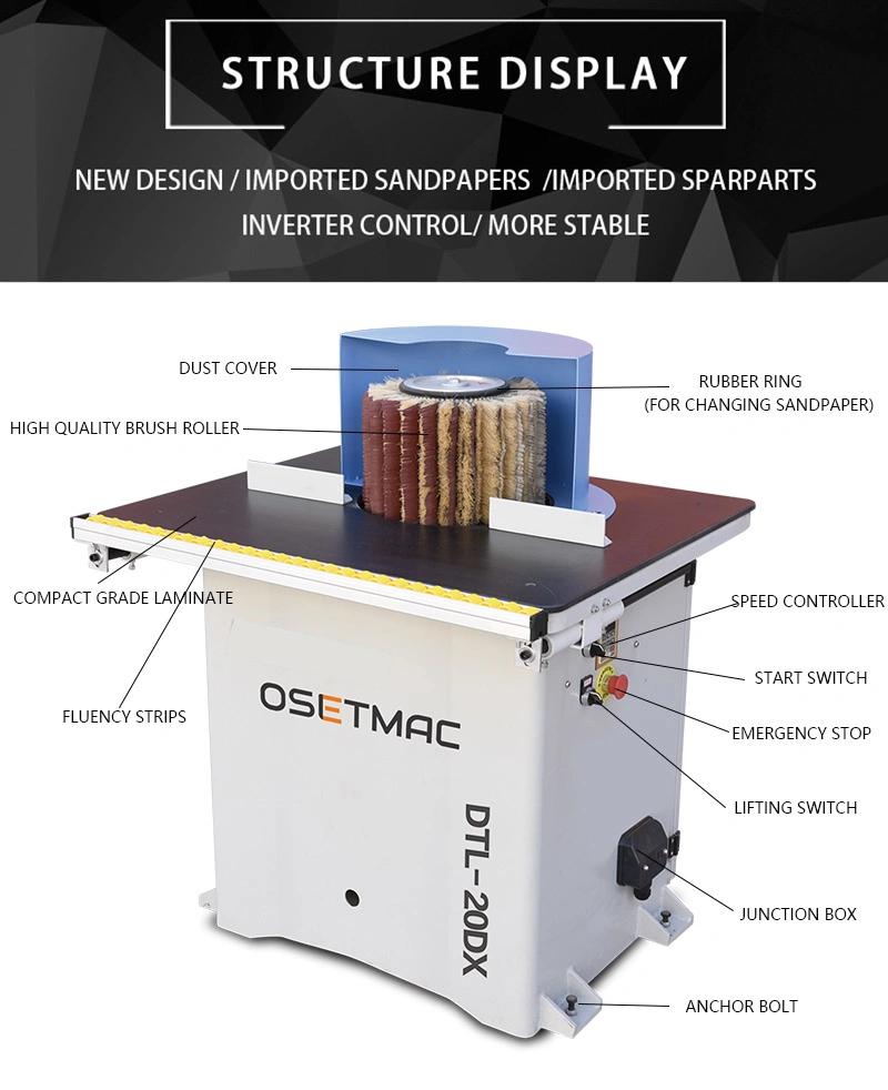 Osetmac Woodworking Machinery Manual Brush Sanding Machine Dtl-20dx for Furniture Making
