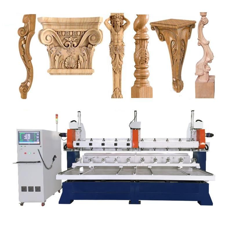 4 Axis CNC Router Machine with 4 Rotary Spindlejoinery Machines