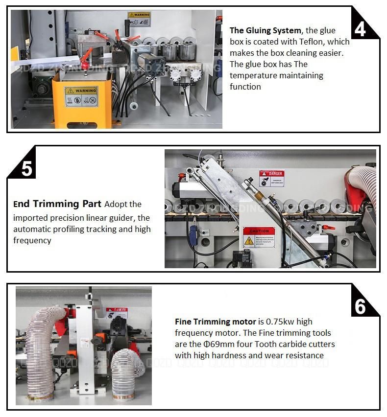 Woodworking Automatic Edge Banding Machine with 5 Functions