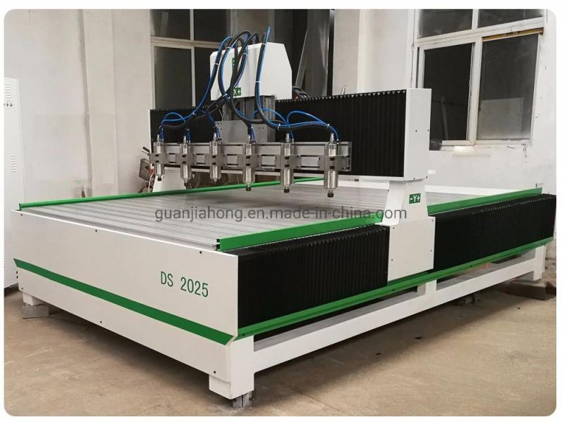High Precission, High Efficiency, Wood Engraving Machine, 6 Spindles CNC Router