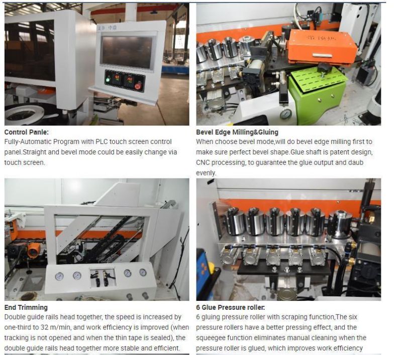 Automatically Bevel and Straight Edge Banding Machine